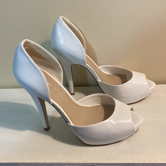 Aldo white peep toe heels - Picture 3 of 7